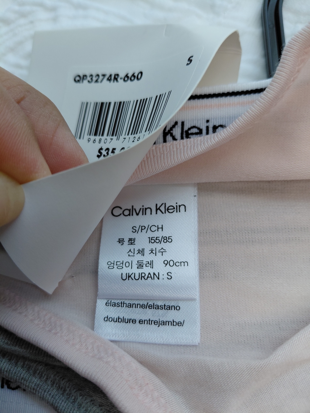Calvin Klein Dusty Rose,Light Pink & Gray Thong 3-Pack Sz S - Picture 8 of 9